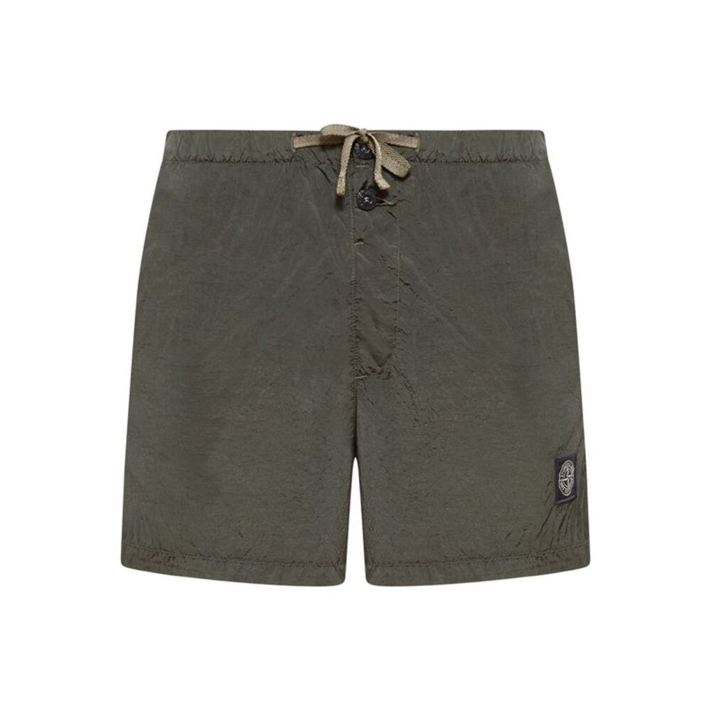 Stone Island Men Swimsuit With Applied Logo